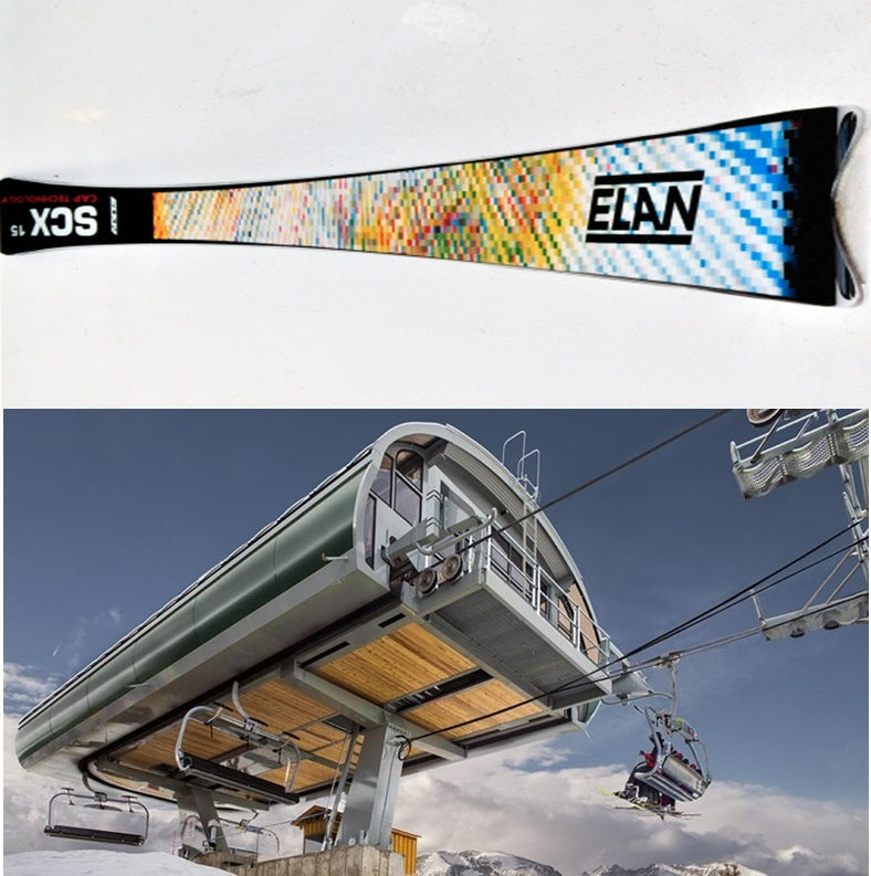 shaped skis detachable lifts invention